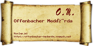 Offenbacher Medárda névjegykártya